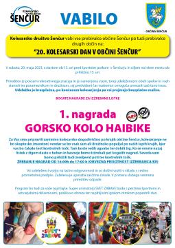 Letak 2023 - 20. kolesarski dan KD Šenčur